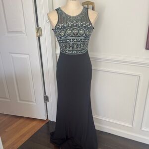NWOT Jovani Elegant Black beaded Evening Gown